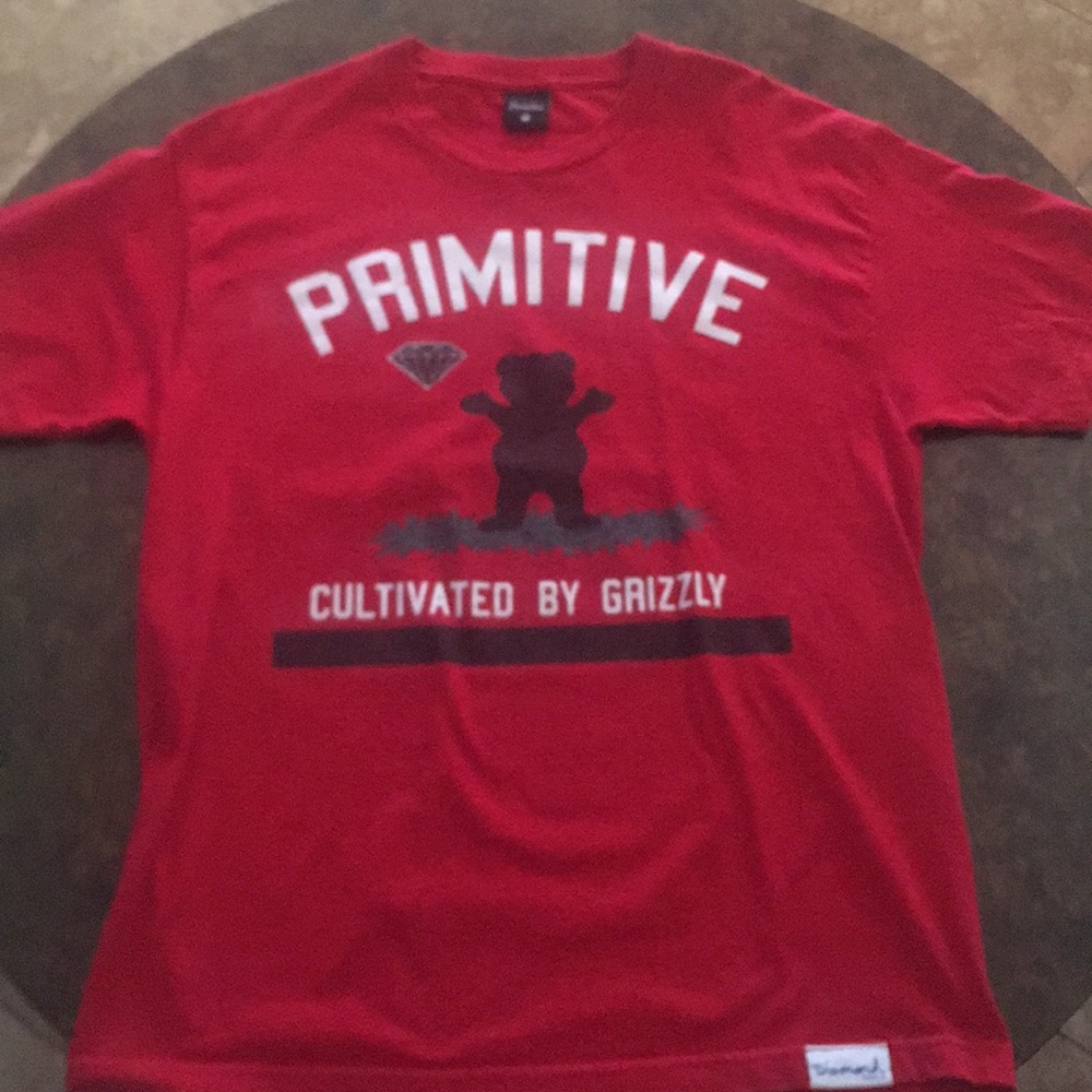 Red T-shirt. Primitive/Diamond Supply Co.